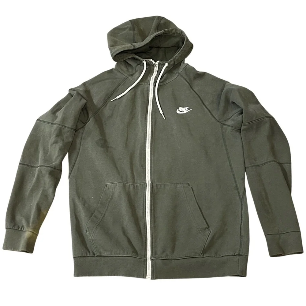 Nike Tech Fleece Full Zip Hoodie Jogger Pants Set Green Size M - Picture 5 of 9